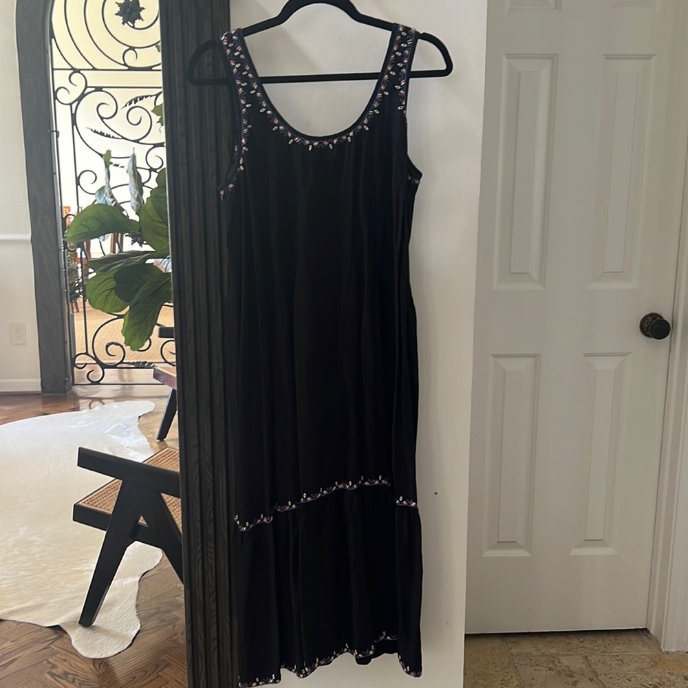 Hatch Embroidered Maternity Tank Dress Sz 1